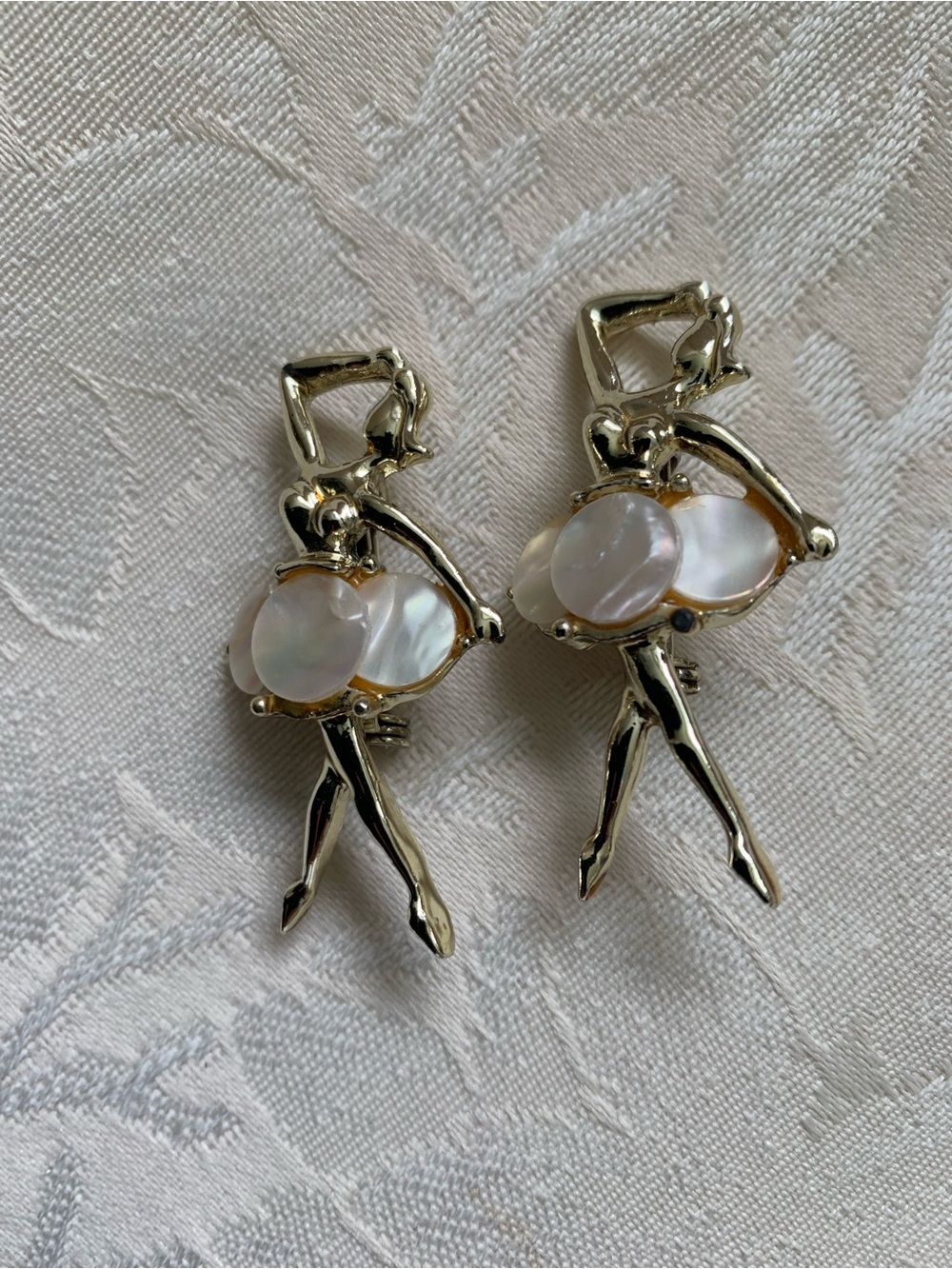 Gold-Tone Dancer Brooches